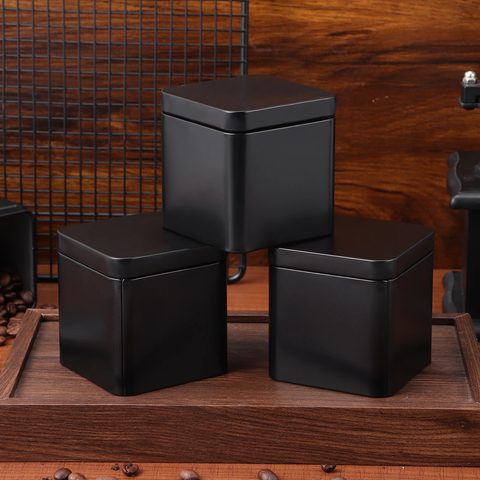 

10 Pcs Square Tinplate Boxes Tin Box With Lid Portable Metal Containers Storage Cans Tinplate Jar Jewelry Candy Holders