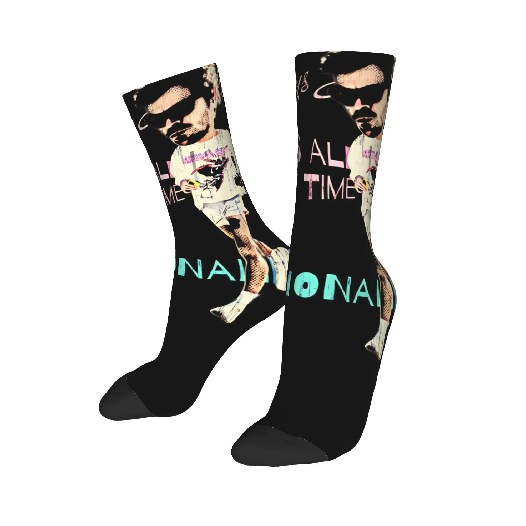 

Autumn Winter Colorful Women Men Harrys Styles Disco Occasionally Retro Pop Art Bootleg Socks Breathable Skateboard Socks