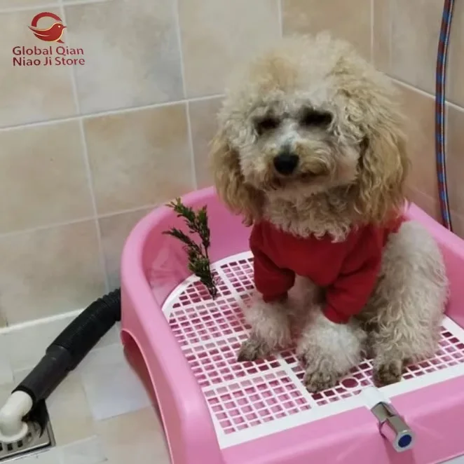 Auto Flushing Dog Toilet for Small Dogs with Direct Drainage Urinal Pet Potty Tray And Cleaning System Cat Toilet