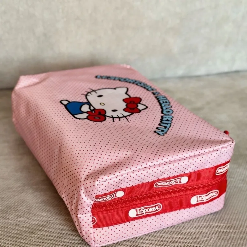 Kawaii Sanrio HelloKitty Limited 50th Anniversary Makeup Toiletry Bag Travel Wash Pouch Cute Anime Cartoon Style Gifts - view 2