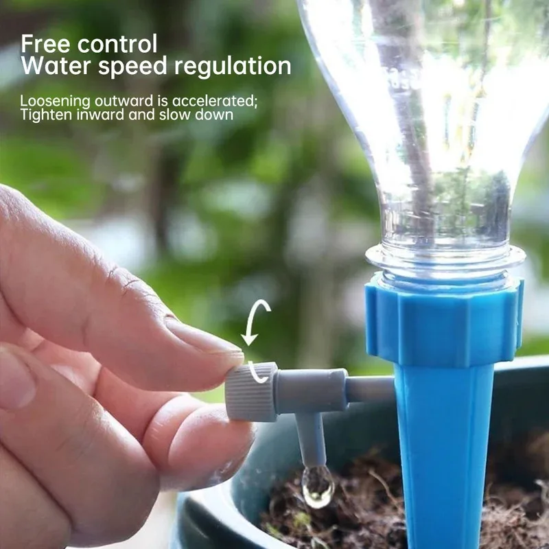6/12pcs Automatic Drip Irrigation System Self Watering Spike For Flower Plants Greenhouse Garden Adjustable Auto Water Dripper
