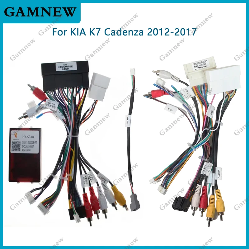 Car Android 16Pin Wiring Harness Cable Adapter Canbus Box Decoder For KIA K7 Cadenza -HY-SS-04