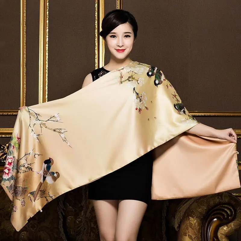 Lenço de seda estampado listrado feminino, lenço de seda cetim feminino, bandana de cabeça comprida feminina, silenciador de pescoço pequeno, L89, Novo, 2024