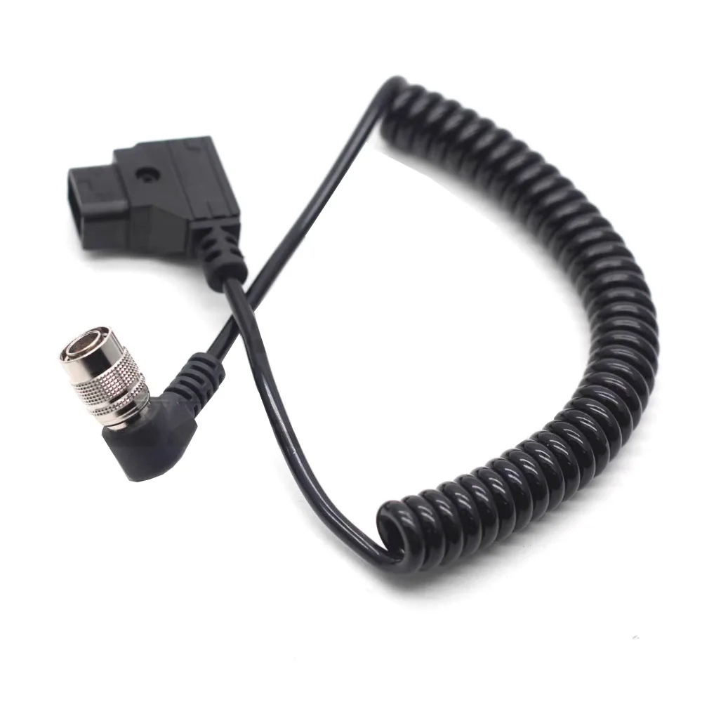 D-Tap To Hirose 4-pin Angled Spring Power Cable for Sound Devices Recorder SD633 SD644 SD688 ZOOM F4 F8