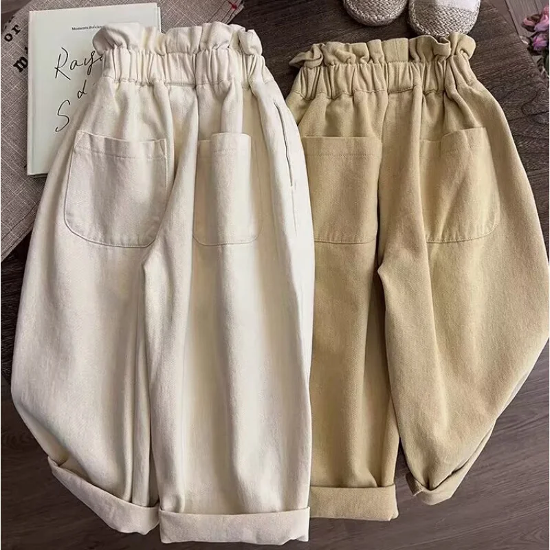 

Girls' Pants Spring and Autumn New Children's Autumn Clothing Girls' Mori Style Baby Girls' Wide-Leg Pants Fall Casual Pants