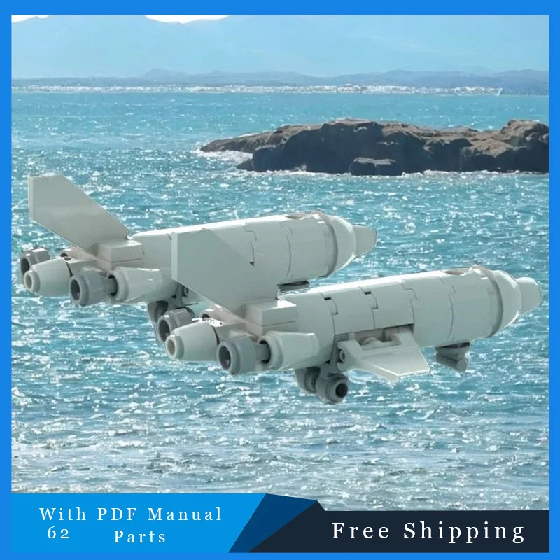 

62 Parts City White Cool Airplane Model Building Blocks Brick Creative Assembly DIY Educational Toys Kids Christmas Holiday Gift