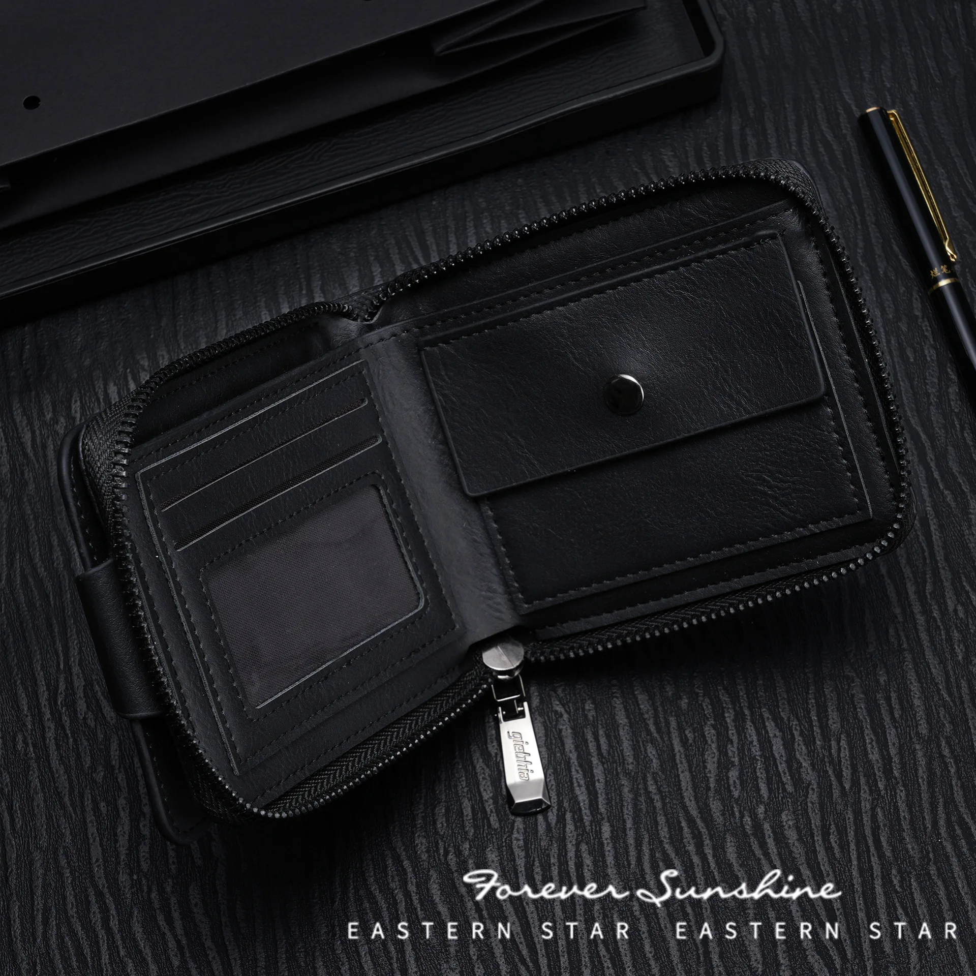 Men's Short Wallet,Large Capacity Multi-Card Bag,PU Leather Male Thin Wallet,Business Retro Coin Purse For Daily Commute