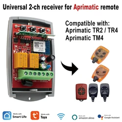 APRIMATIC Garage Door Remote Control Receiver 433mhz APRIMATIC TX2M TX4M TR4 TR2 TM4 2 Channel 220V Newly Tuya WiFi function