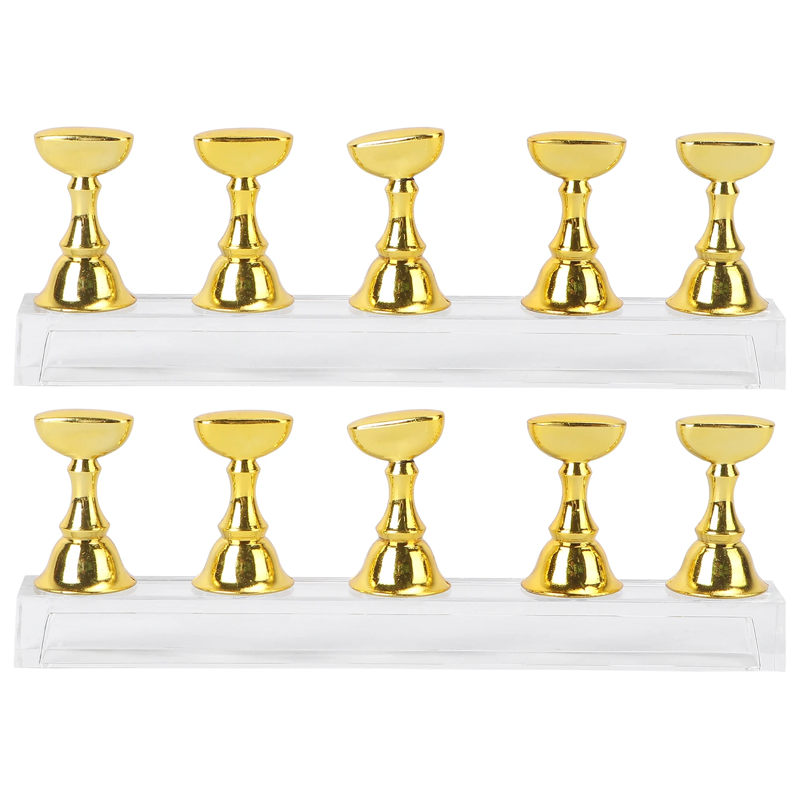 

2 Sets Piece Fake Nail Magnetic Nail Bases With Bar Display St Magnet Base Rack Shelf Storage Practice Art Accessories Tips