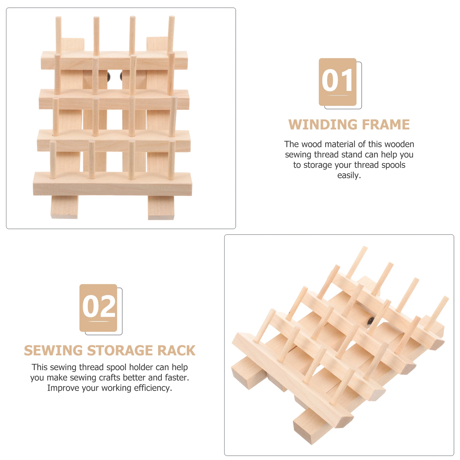 

Multifunctional Wire Rack Sewing Thread Holder Fabric Organizer for Supplies Storage Spool Embroidery