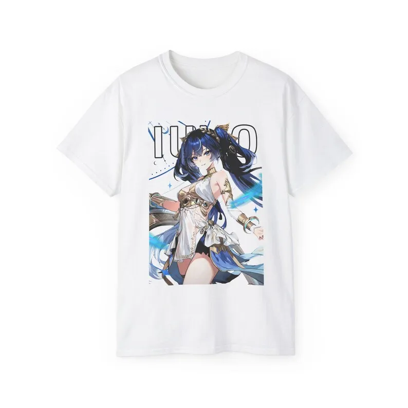 

Футболка Iuno Wuthering Waves, винтажная уличная одежда, уникальный художественный дизайн, футболка с графическим рисунком для ваших любимых персонажей