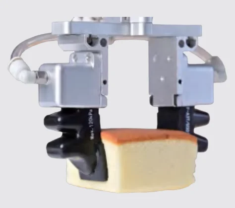 Abrazaderas flexibles utilizadas para manipulación de paneles de vidrio