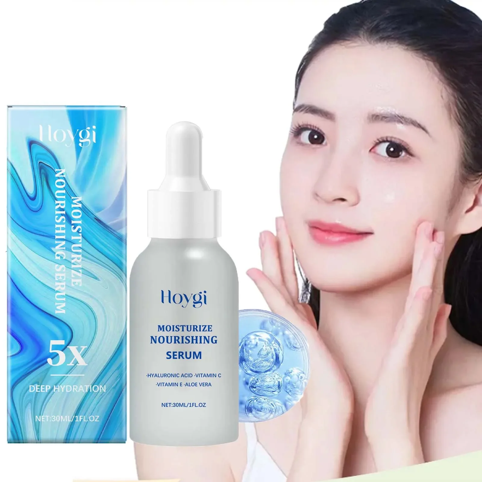 

Hyaluronic Acid Hydrating Serum Gentle Moisturizing Brightening Skin Rejuvenation Non Greasy Firming Smoothing Face Essence