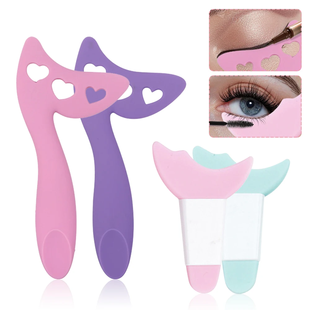 Siliconen Eyeliner Assist Template Set Eyeliner-stencils voor ogen Cosmetica Make-up sjabloon Herbruikbare Eyeliner-stencils Siliconen