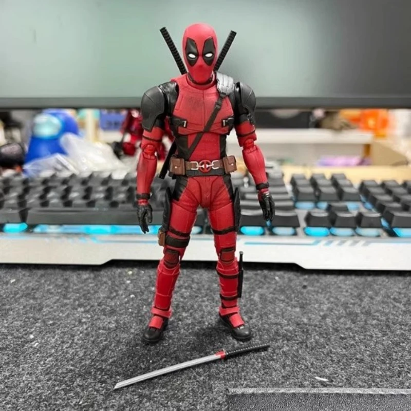 15,5 cm Marvel X-Men Legend Deadpool Anime Action Figure Desktop Modell Ornamente Gemeinsame Mobilität PVC Skulptur Sammlung Geschenk Spielzeug