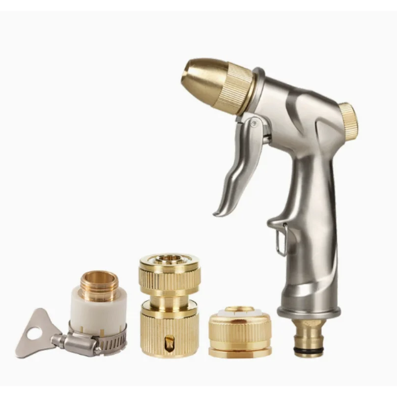 High Pressure metal Garden Water Spray Gardening Sprayer Water Hose Jet Household Lawn Car Washing Guns Yard Watering Sprinkle