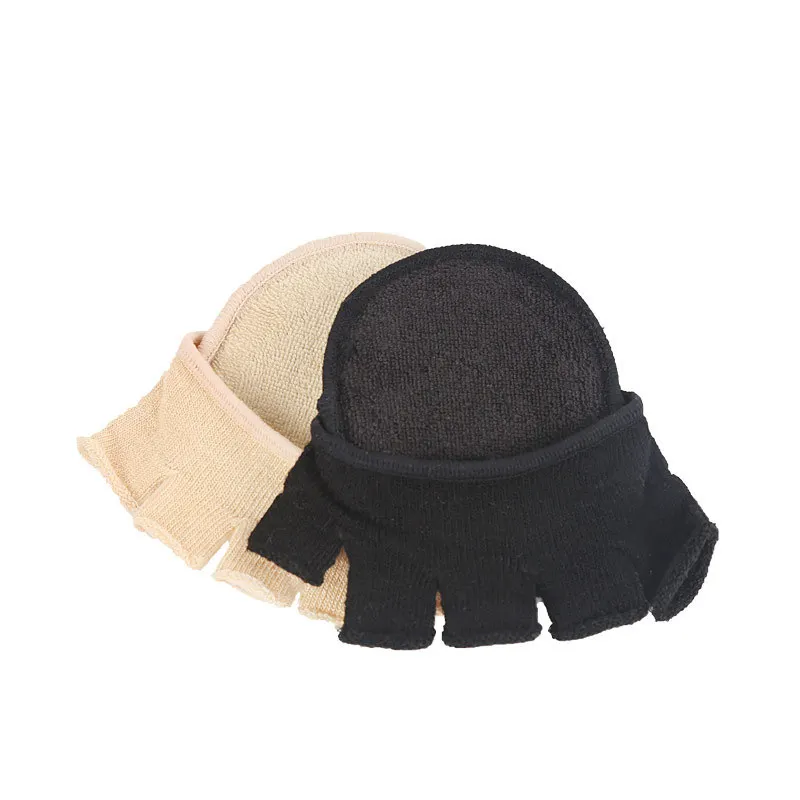 RHBJ 2 Stück = 1 Paar Zehenspreizer Fußpflege Halbe Einlegesohlen Fünf-Finger-Socken Bunion Sleeve Protector Hallux Valgus Vorfuß für Frauen – Detail 11