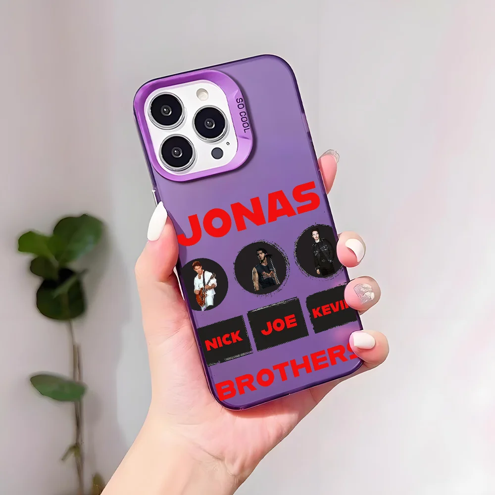 Band J-JONAS B-BROTHERS phone case For iPhone 17 16 15 14 13 12 11 Pro Max Plus Mini IMD Color Silver Shell Cover - view 4