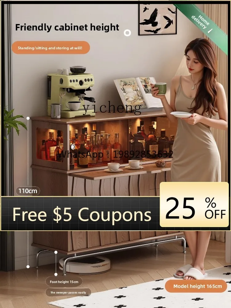 

AA French retro living room chest cabinet solid wood storage cabinet wall storage medium antique wine cabinet