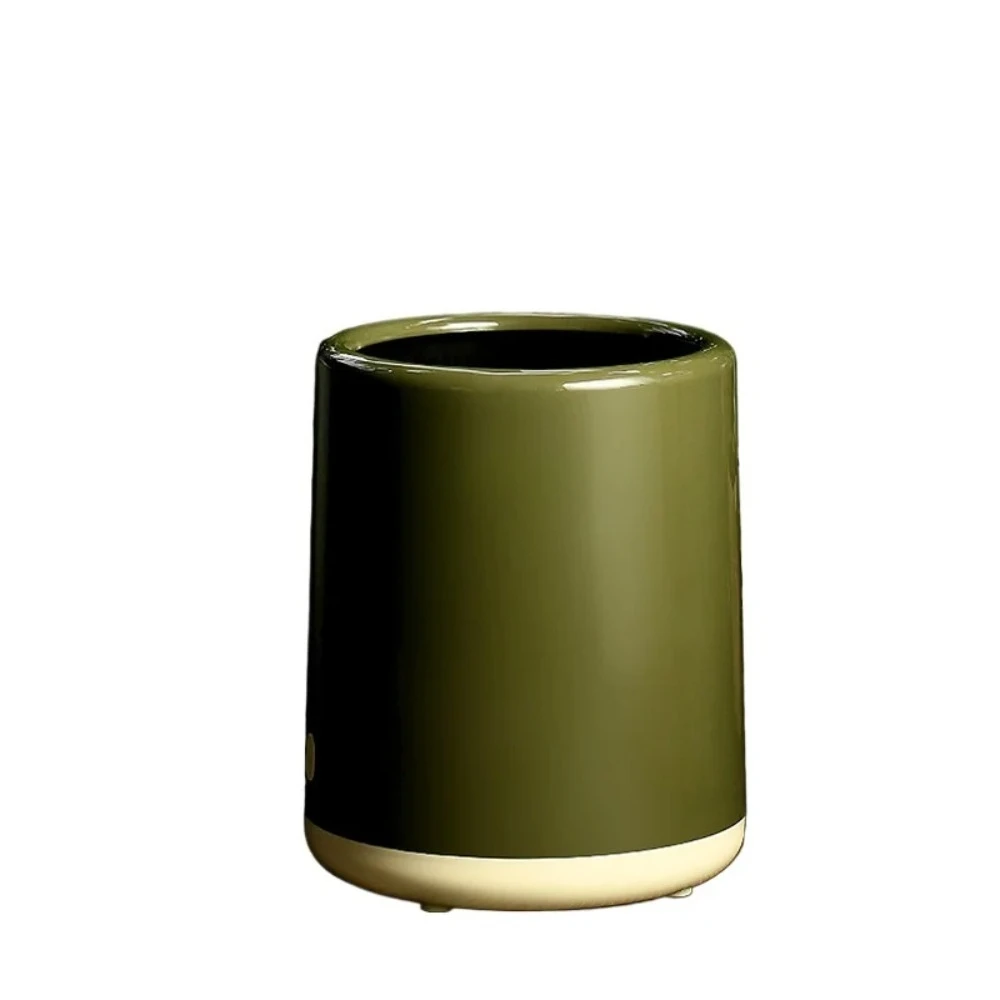 Large Capacity Double Layer Garbage Bin Light Luxury Style Waste Container For Household Living Room And Bedroom Use