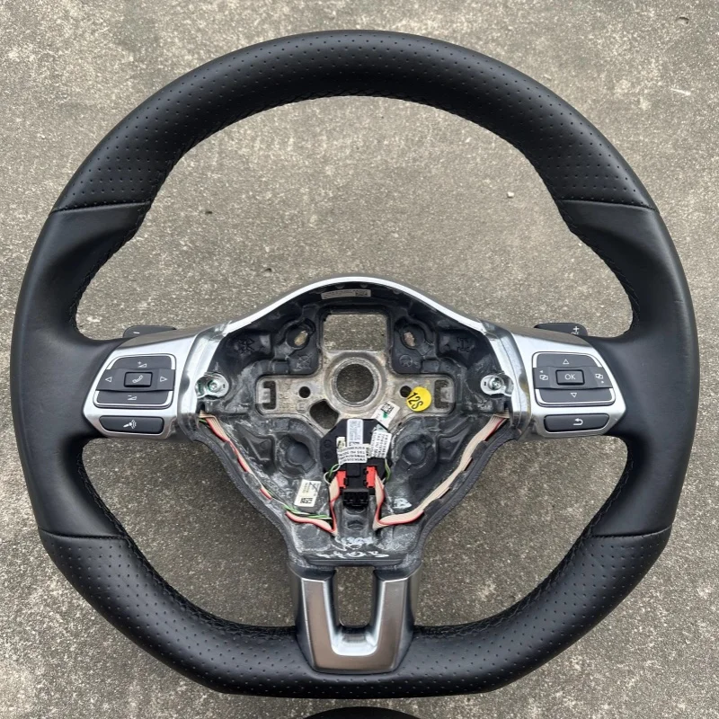 Leather Steering Wheel Assembly For Volkswagen Magotan CC Scirocco Tiguan Sagitar Golf Steering Wheel Durable Support