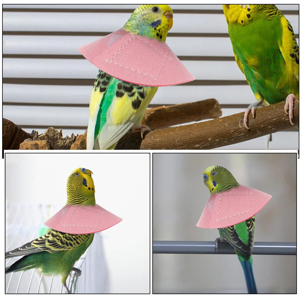 

4Pcs Parrot Protective Collar Soft Comfortable Anti Plucking Post Surgery Bird Recovery Cone Pet Bird Collar