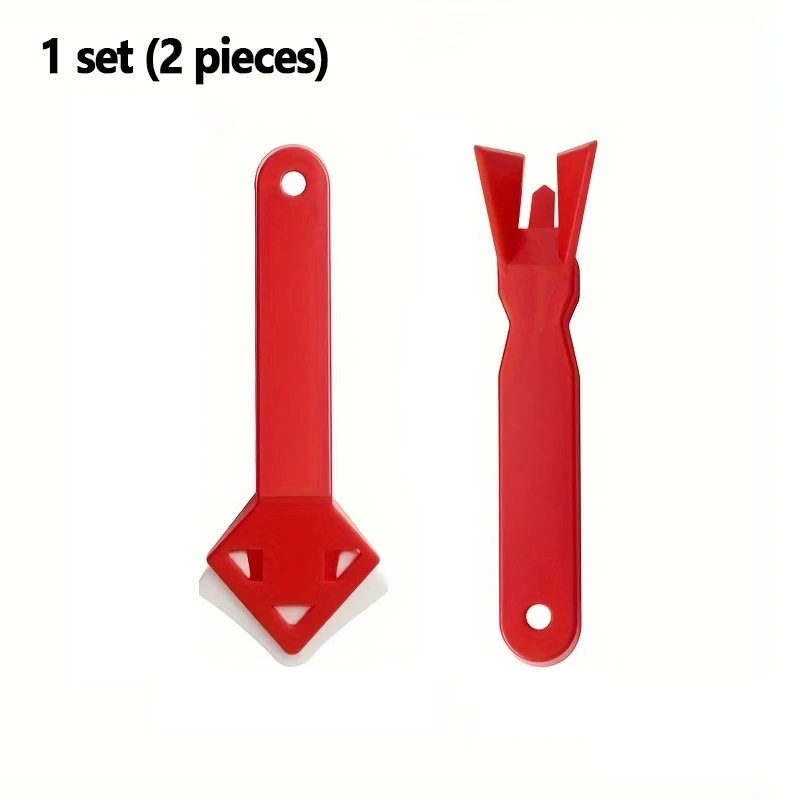 2 conjuntos (4 peças) ferramentas de reboco raspador de silicone, raspador de canto interno, ferramentas de raspador, ferramentas de reparo de amassados, raspador pequeno