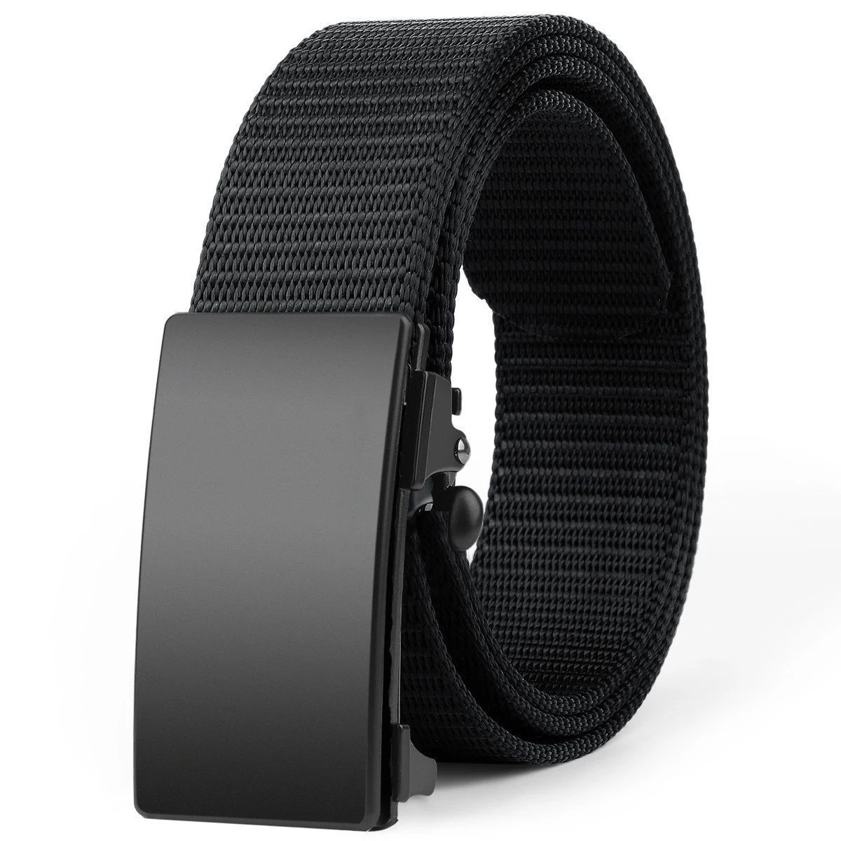 Fashionable Men's Automatic Buckle Canvas Belt With Jeans Casual Pants Accessories Trendy Men's Belt Wholesale Direct Sales