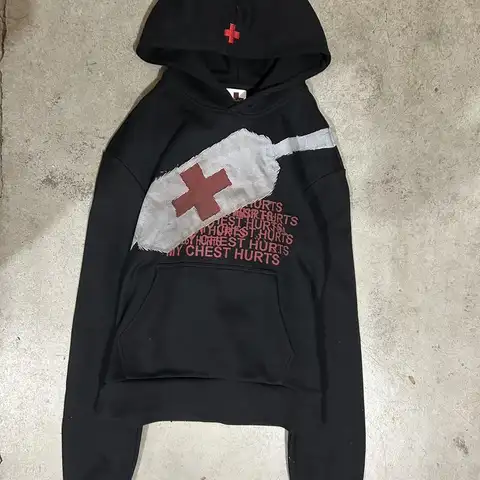 Medical bag printing hoodies women streetwear gothic goth y2k tops harajuku oversized sweatshirt zip up hoodie couple clothes