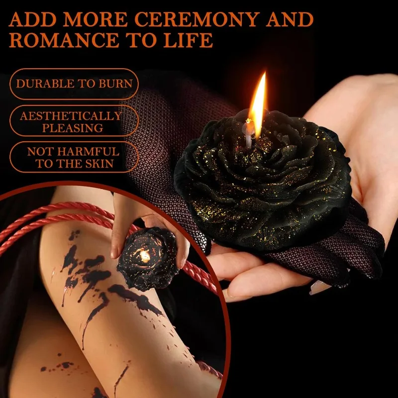 الفاوانيا الشموع المعطرة بدرجة حرارة منخفضة للأزواج عيد الحب منخفضة الحرارة بالتنقيط شمع الصويا جو شمعة للبالغين، 80 جرام #3