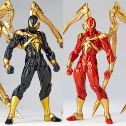 14cm Marvel Kaiyodo Revoltech Amazing Yamaguchi Iron Spider-Man Action Figure Model Doll Collectible Toy Room Decoration Gifts