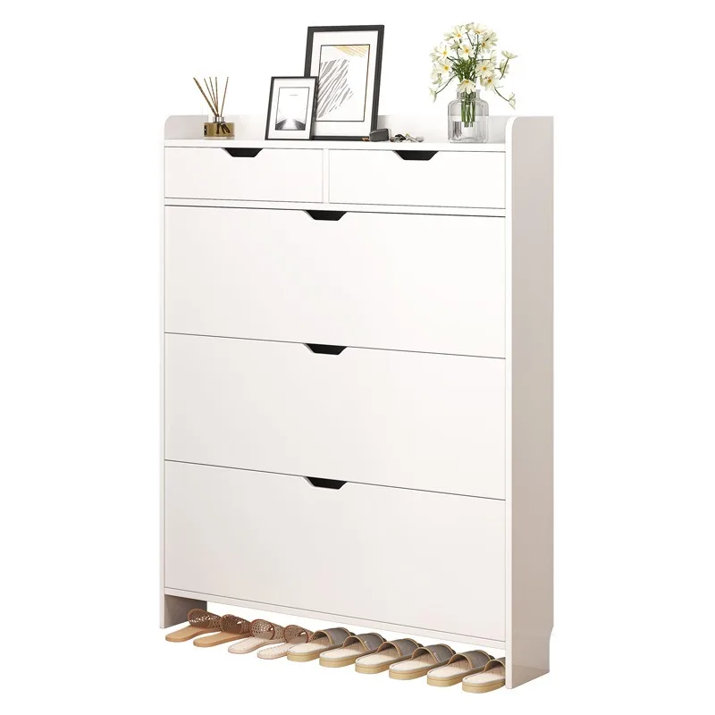 Modern tipping bucket ultra-thin shoe cabinet household entrance door entry small shoe cabinet small apartment
