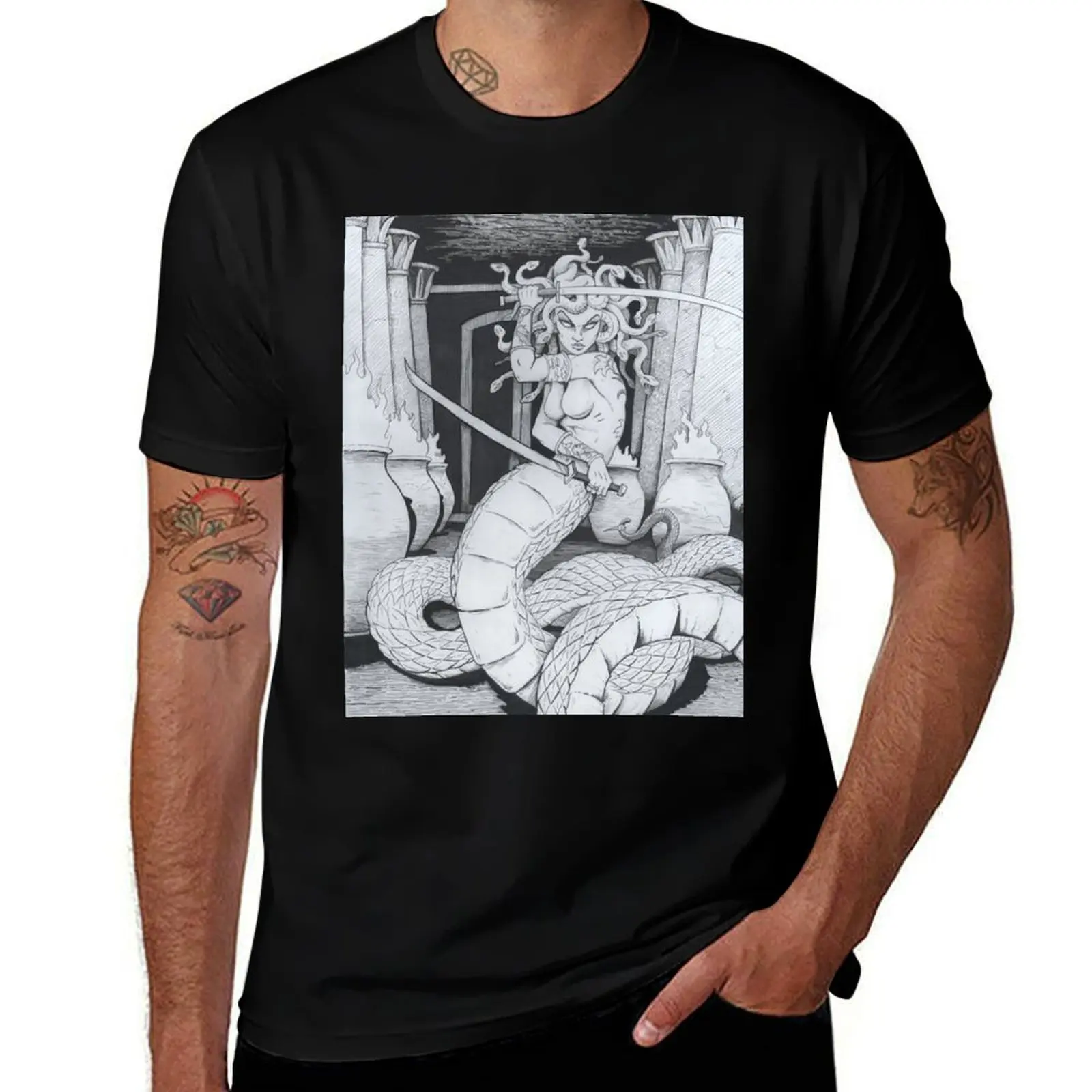 

Medusa Ninja T-Shirt Big and Tall Solid Color T-Shirt
