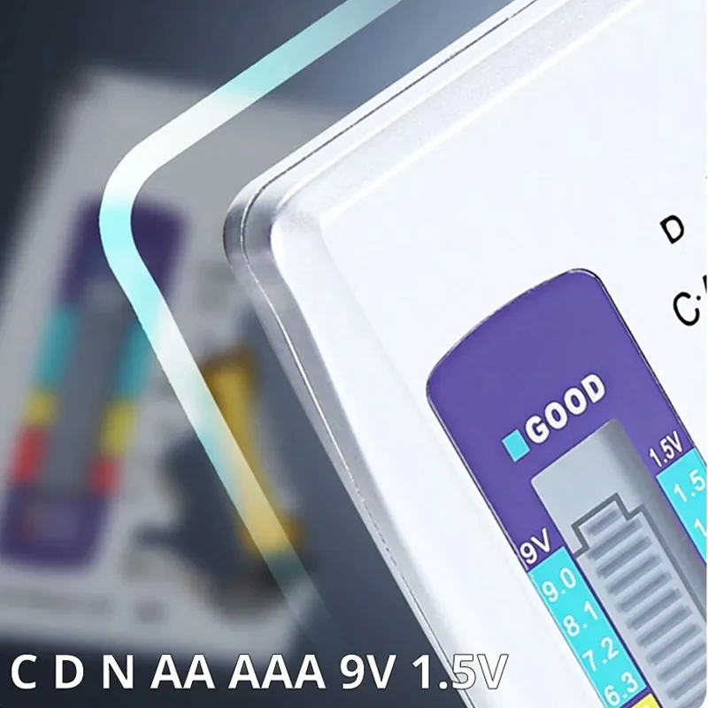 Digital Battery Tester C D N AA AAA 9V 1.5V Button Cell Capacity Check Detector LCD Display Capacitance Diagnostic Tool