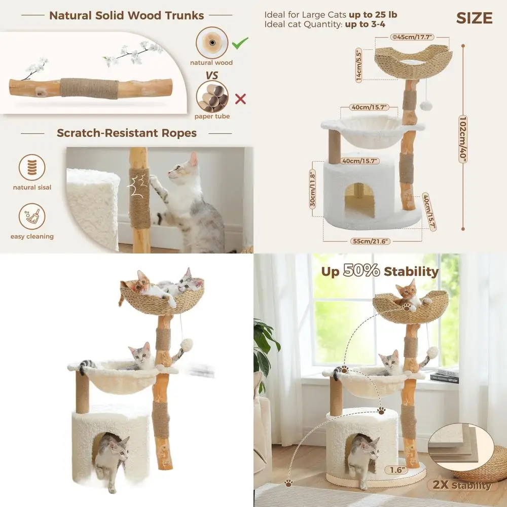 40 Natural Wood Cat…