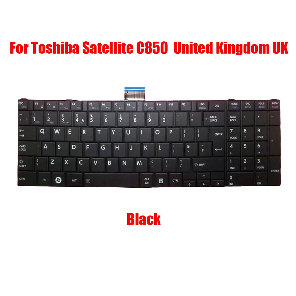 

UK FR Laptop Keyboard For Toshiba For Satellite C850 C855D C850D C855 C870 C870D C875 C875D L875D United Kingdom French Black