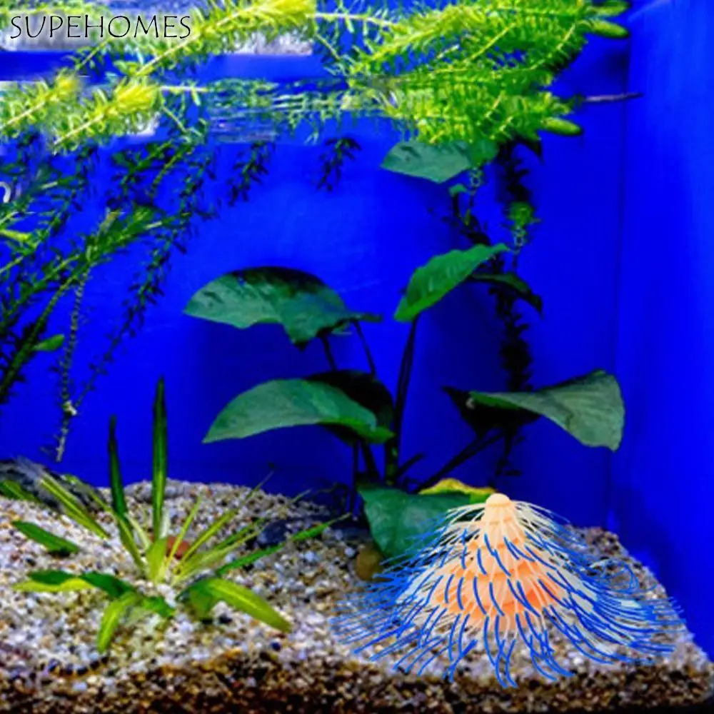 

Craft Silicone Aquarium Landscaping Colorful Soft Aquatic Plants Artificial with Fluorescent Effect Christmas Tree Coral Gift