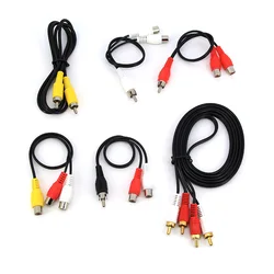 2 RCA 1 Male female to Male 2 RCA 2RCA way Female Splitter Cables for Audio/Video extension connector Red & White cord