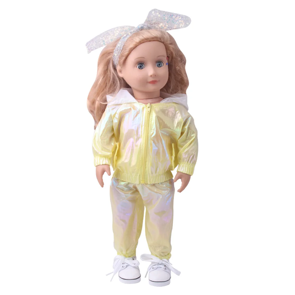 18 Inch Girl Doll Suit Cute Color Raincoat American Newborn Dress Baby Toys Dropship 43 Cm Reborn Baby Doll Accessories Clothes