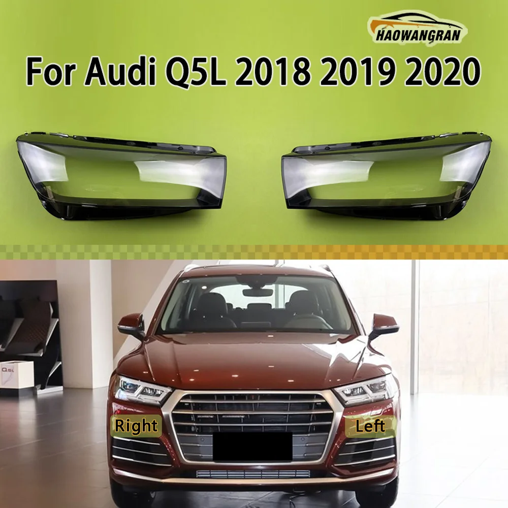 

For Audi Q5L 2018 2019 2020 Front Headlamp Cover Transparent Mask Lamp Shade Headlight Shell Lens Replace The Original Lampshade