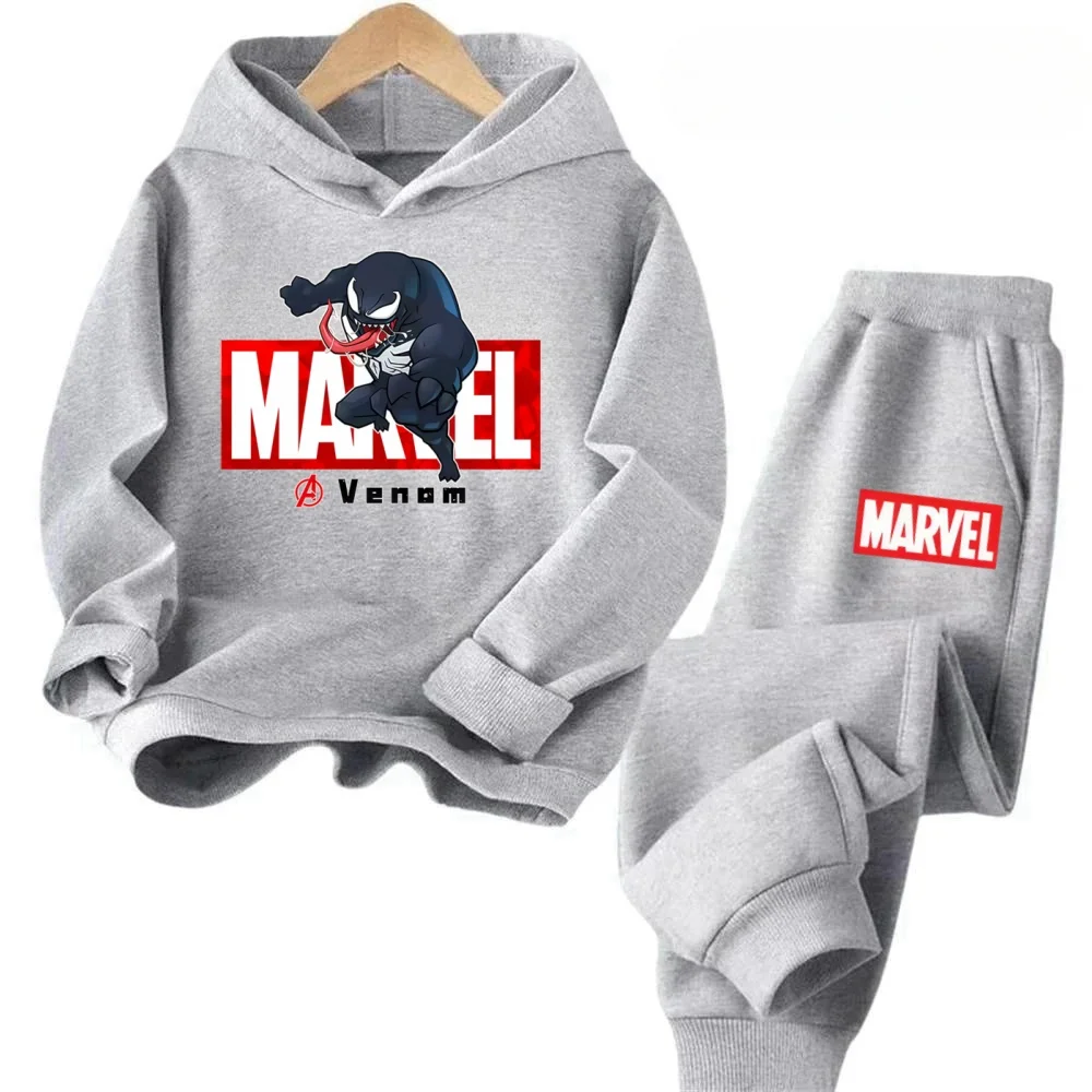 

Marvel Super Hero Boys Hoodie Set Long Sleeve Hooded Sweatshirt Pants 2PCS Comfortable Soft Warm Children Casual Clothing