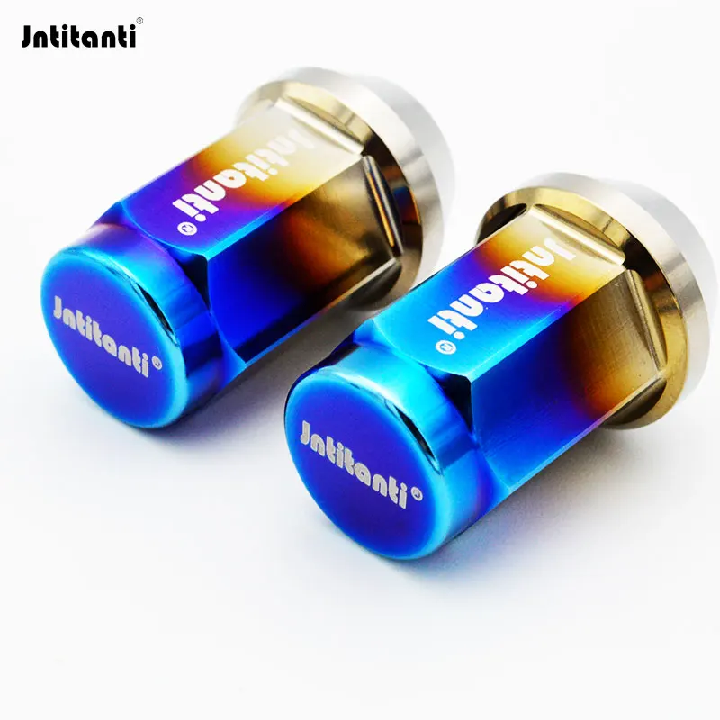 Jntitanti Gr5 titanium wheel rim lug nut screw M12x1.5x35mm/45mm close end for Toyota Honda Mazda Ford Buick, Kia etc