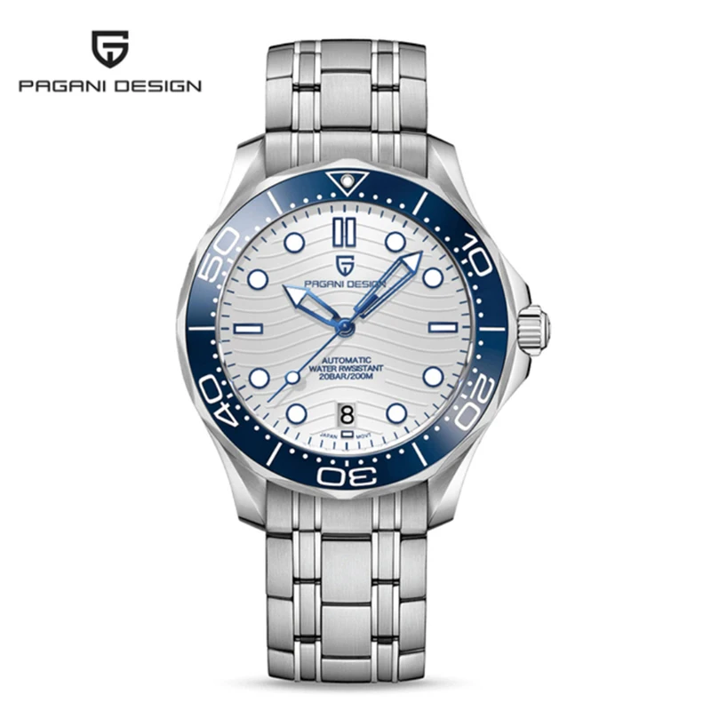 PAGANI DESIGN 2024 New NH35 Mechanical Watch Mens Watches Automatic Winding Sapphire 007 Series Sapphire Mirror Waterproof Clock