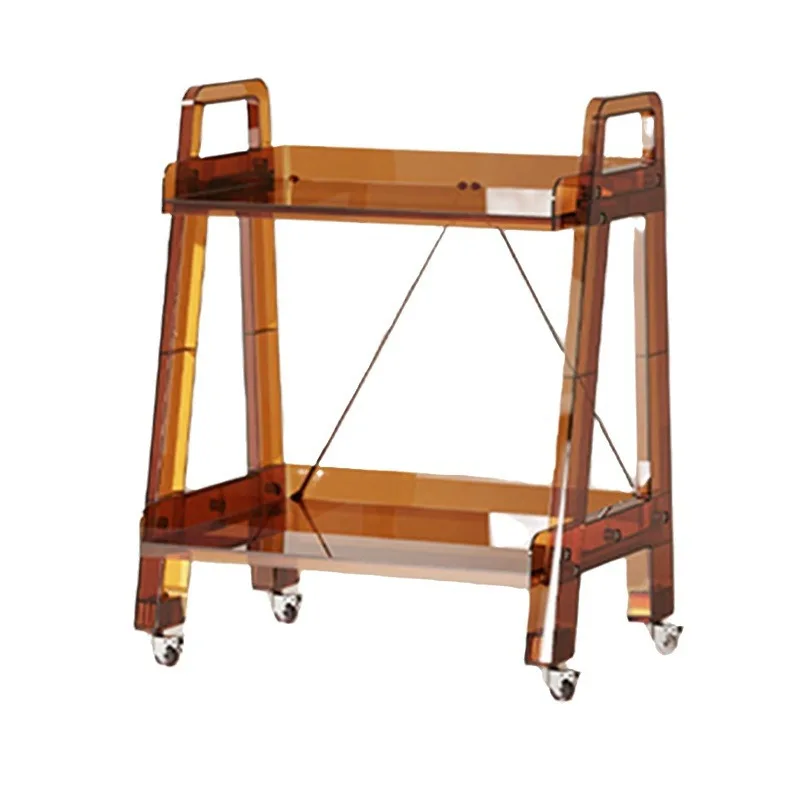 

Internet celebrities ins multi-layer storage corner few removable storage side few Nordic household transparent trolley