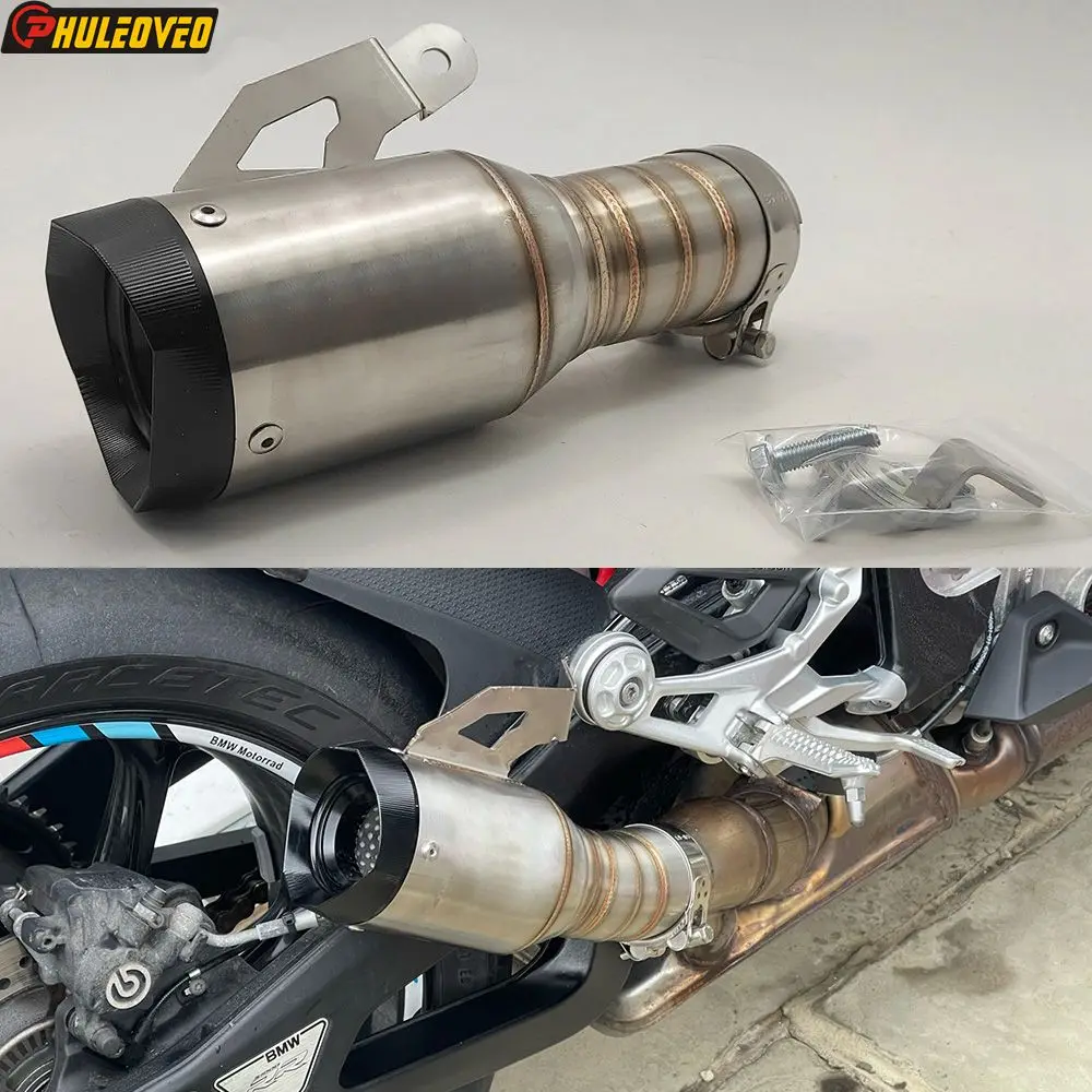 

For BMW S1000RR 2019-2023 S1000R 2021-2023 Motorcycle Exhaust Slip-on Link Pipe Escape Moto Muffler Stainless Steel Exhaust Pipe