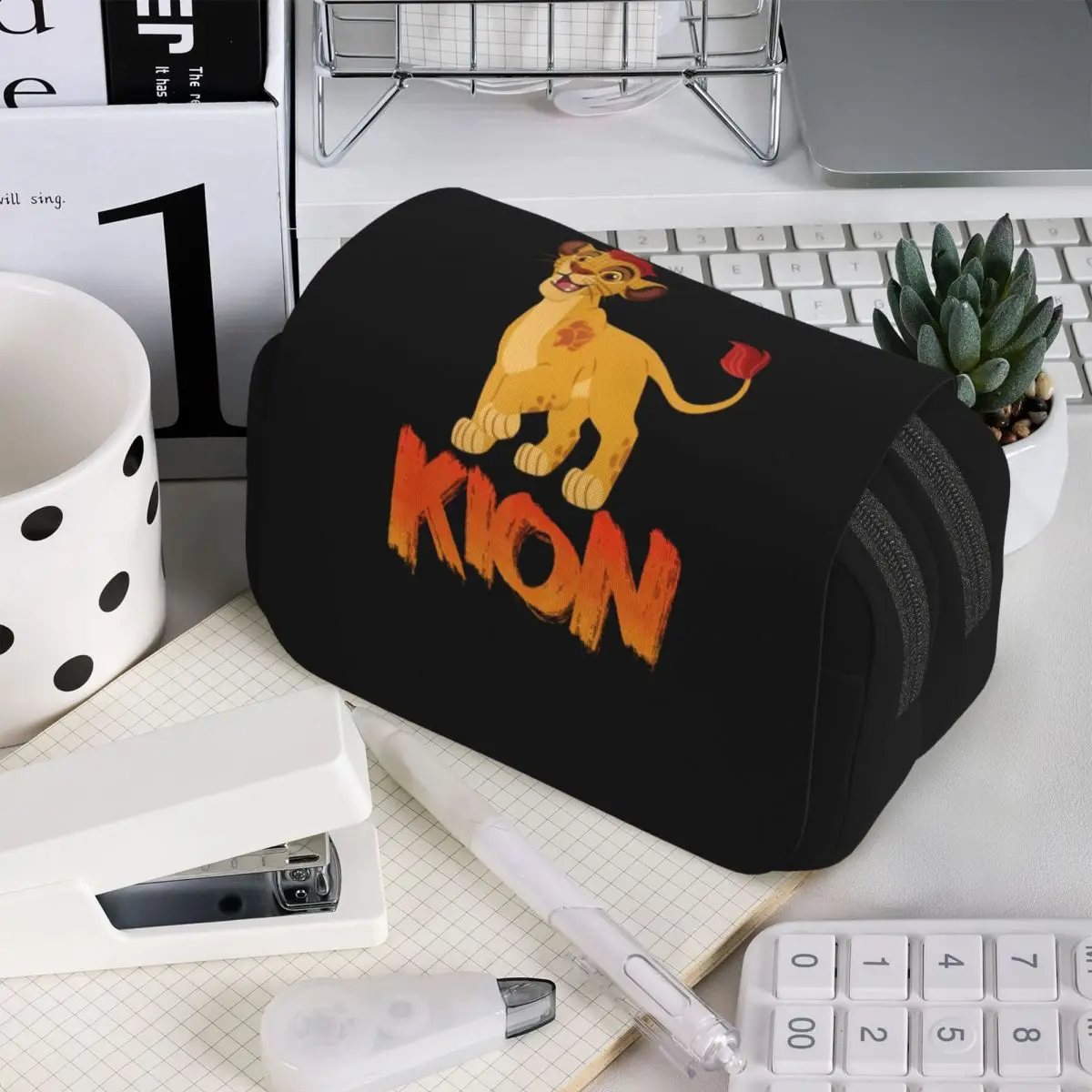 

Пенал Lion Guard Kion для студентов, подарочный пенал-коробка, сумка для канцелярских принадлежностей, органайзер для ручек