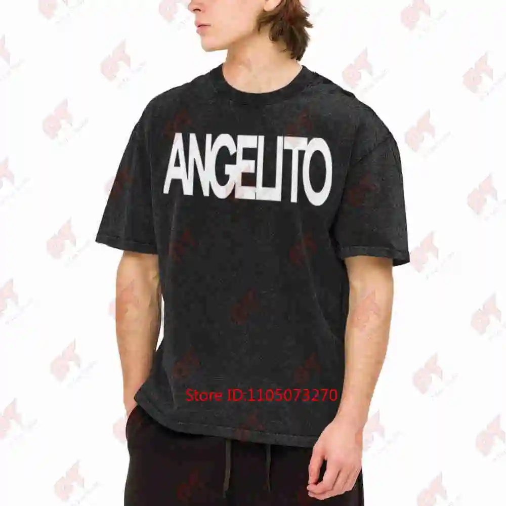 Bad Gyal Angelito Rapper Hip Hop Vintage Washed Tee Pure Cotton T-Shirt