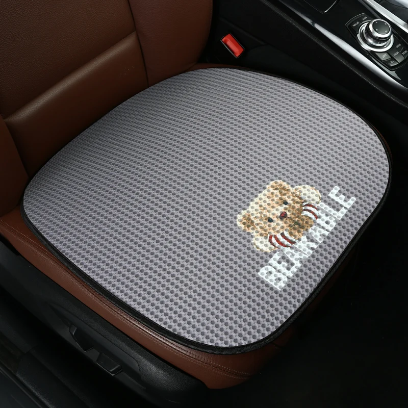 Car seat front single cartoon cute female car personality teddy bear seat interior car seat cushion