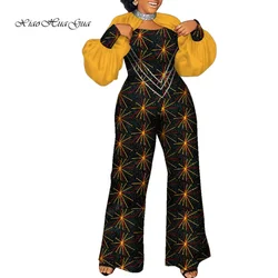 Dashiki africano para mujer, mono de manga larga, pantalones de pierna ancha, ropa de fiesta y boda, Wy9893