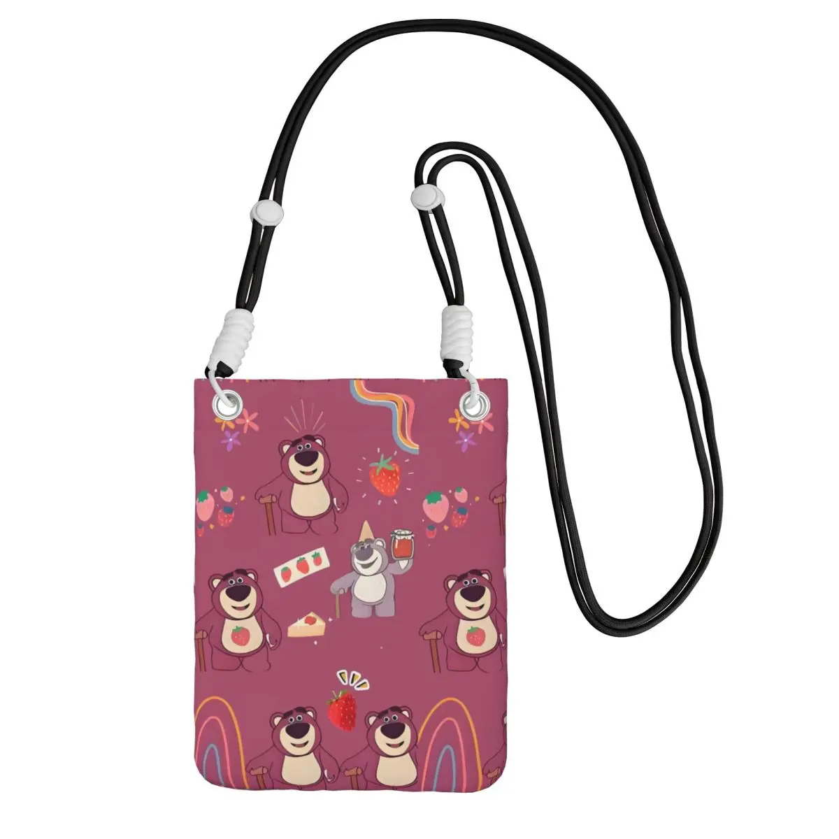 

Custom Lotso Carry A Mobile Phone Bag Diagonally Men Women Cute Bear Shoulder Crossbody Bag Adjustable Length City Walk